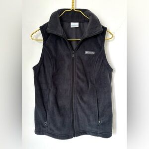 Columbia Dark Gray Full Zip Fleece Sleeveless Vest Women’s Petite Small PS